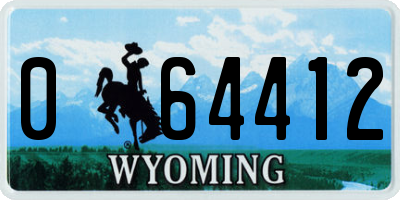 WY license plate 064412