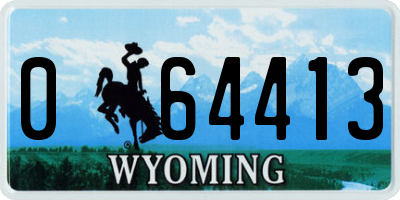 WY license plate 064413