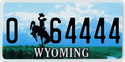 WY license plate 064444