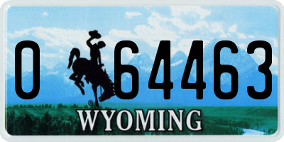 WY license plate 064463