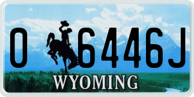 WY license plate 06446J