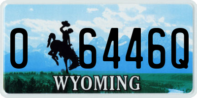 WY license plate 06446Q