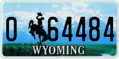 WY license plate 064484