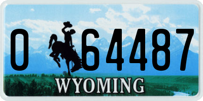 WY license plate 064487