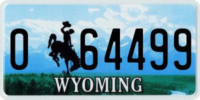 WY license plate 064499