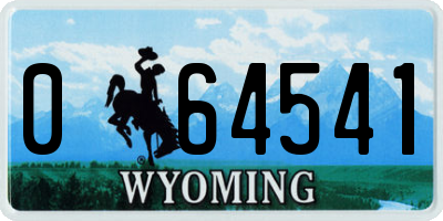 WY license plate 064541