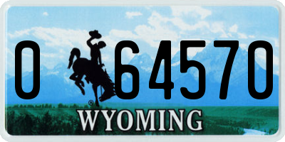 WY license plate 064570