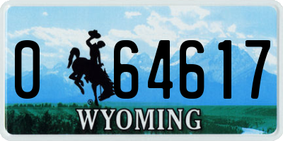 WY license plate 064617