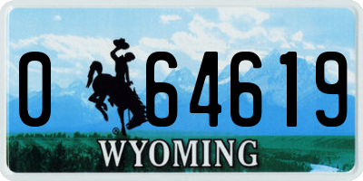WY license plate 064619