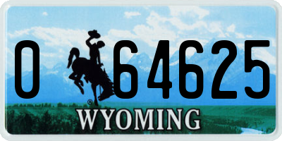 WY license plate 064625
