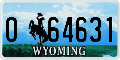 WY license plate 064631
