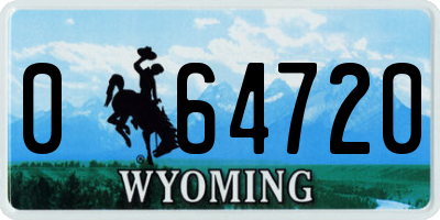 WY license plate 064720