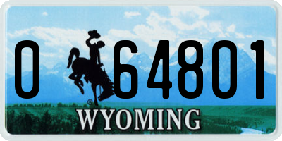 WY license plate 064801