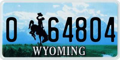 WY license plate 064804
