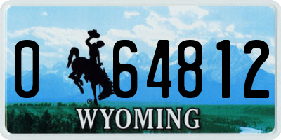 WY license plate 064812
