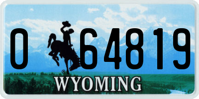 WY license plate 064819