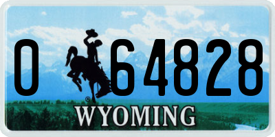 WY license plate 064828