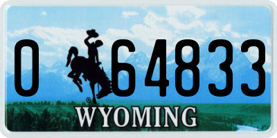 WY license plate 064833