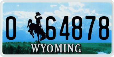 WY license plate 064878