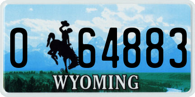 WY license plate 064883