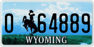 WY license plate 064889