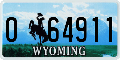 WY license plate 064911