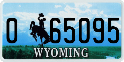 WY license plate 065095