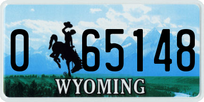 WY license plate 065148