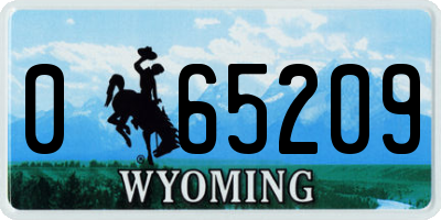 WY license plate 065209