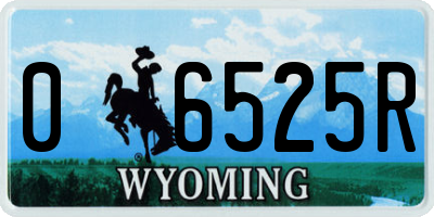 WY license plate 06525R