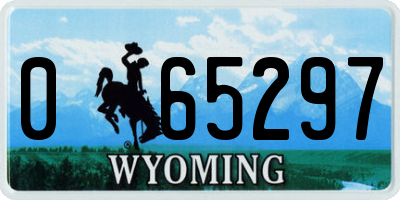 WY license plate 065297