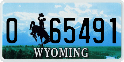 WY license plate 065491