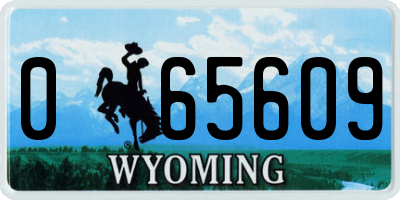 WY license plate 065609