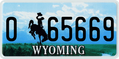 WY license plate 065669