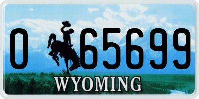 WY license plate 065699