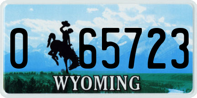 WY license plate 065723
