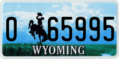 WY license plate 065995