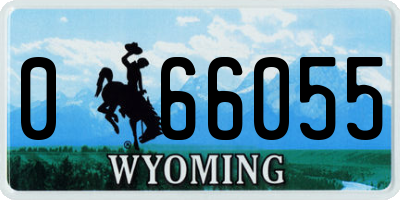 WY license plate 066055