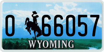 WY license plate 066057