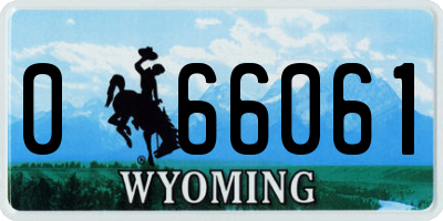 WY license plate 066061