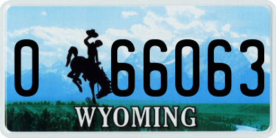 WY license plate 066063