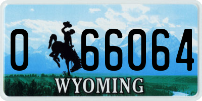 WY license plate 066064