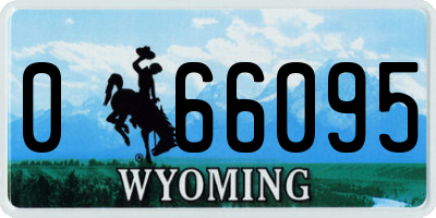 WY license plate 066095