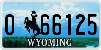 WY license plate 066125