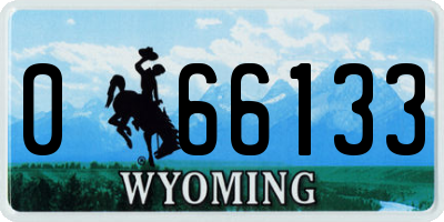 WY license plate 066133