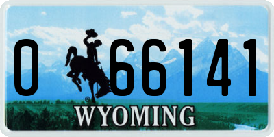 WY license plate 066141