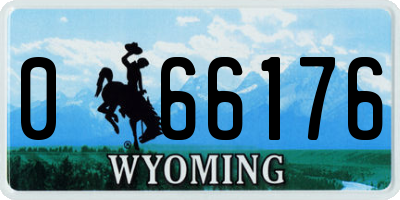WY license plate 066176