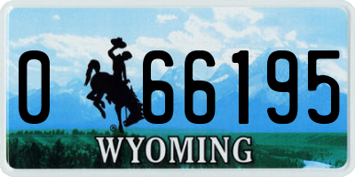 WY license plate 066195