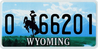 WY license plate 066201