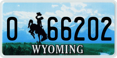 WY license plate 066202